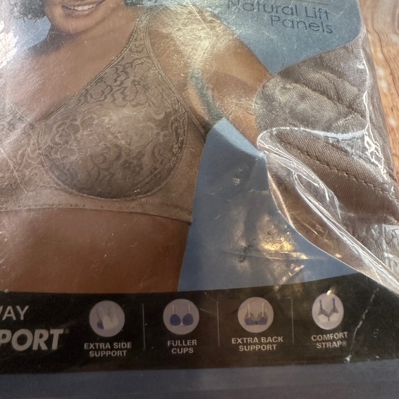 Playtex 18 Hour Bra Wirefree Ultimate Lift & Support Nude Comfort Size 42D - Picture 15 of 15